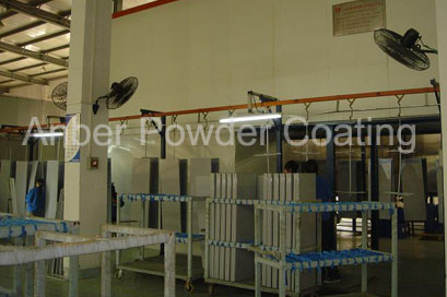Sheet metal powder coating line